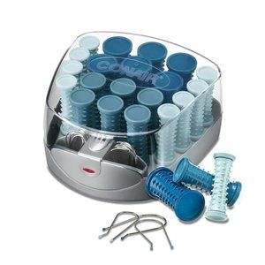 Conair Compact Multi-Size Hot Rollers, Blue